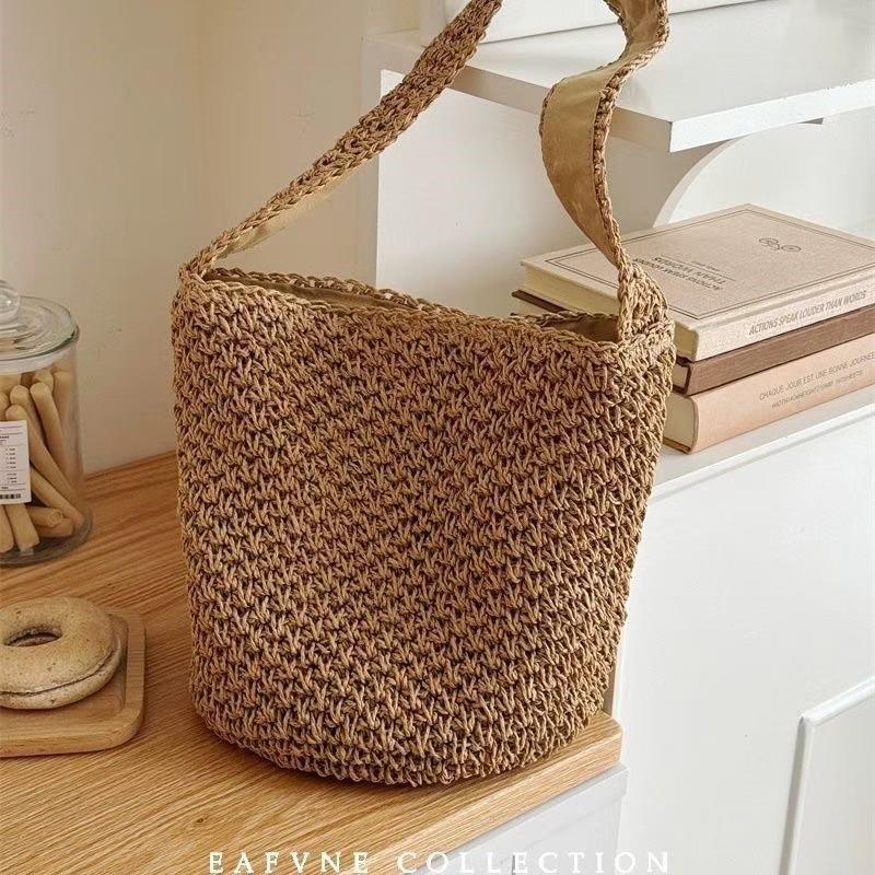 Minimalist Woven Hobo Bag | Boho Summer Straw Shoulder Purse