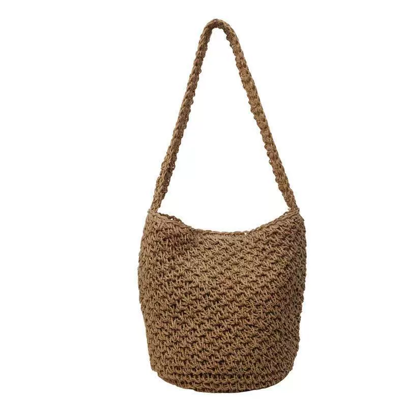 Minimalist Woven Hobo Bag | Boho Summer Straw Shoulder Purse