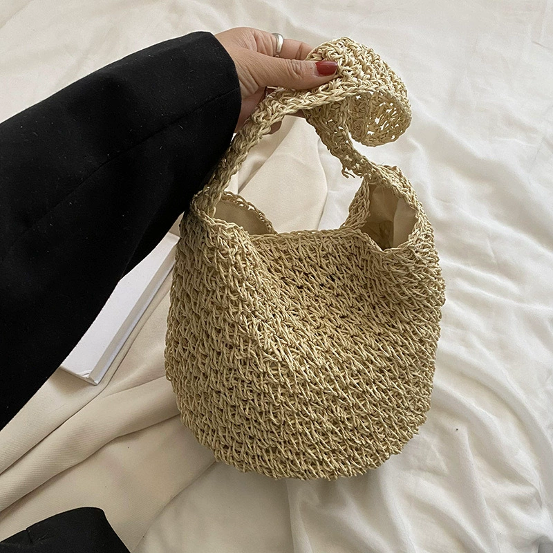 Minimalist Woven Hobo Bag | Boho Summer Straw Shoulder Purse