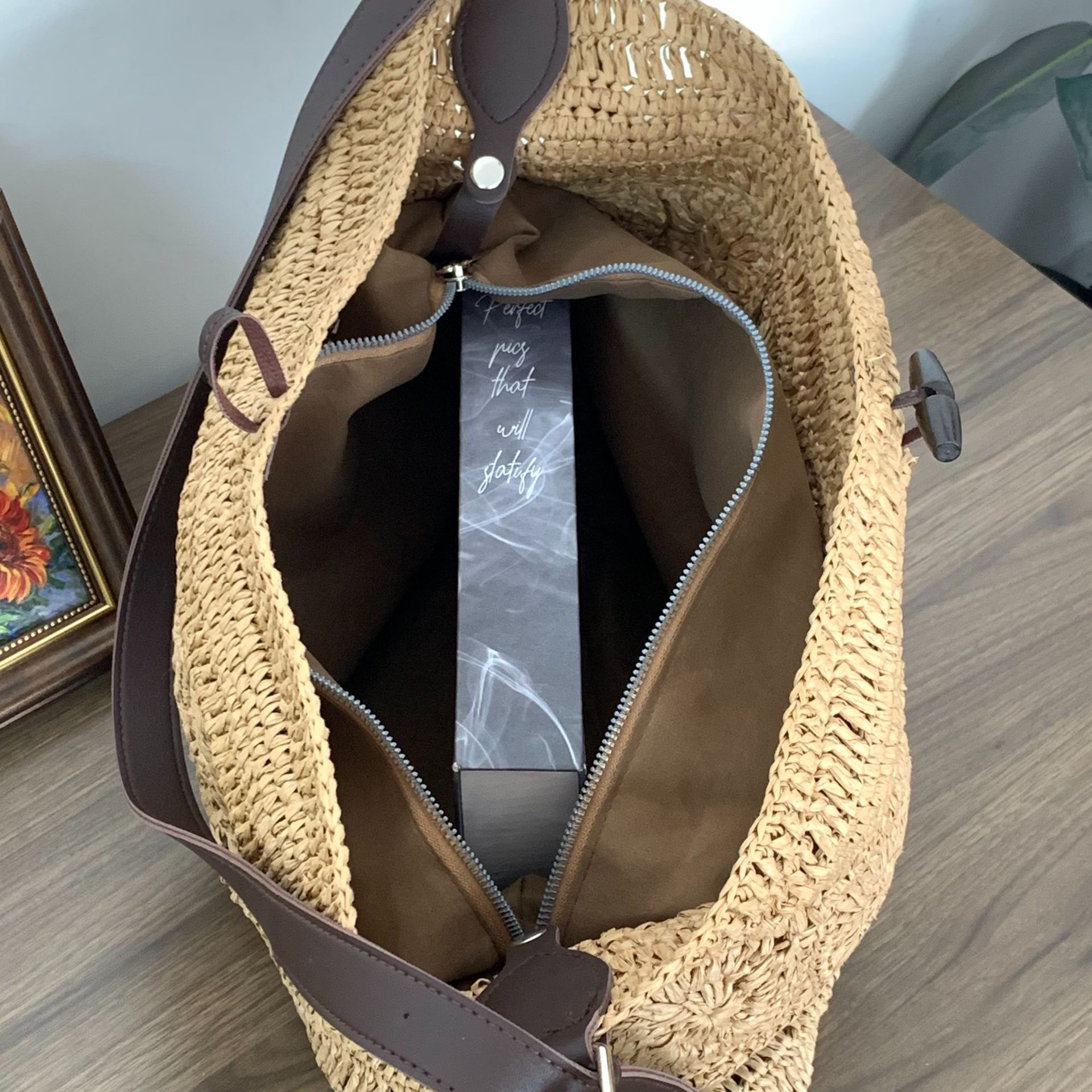 Large Woven Straw Hobo Bag | Boho Crochet Summer Shoulder Tote