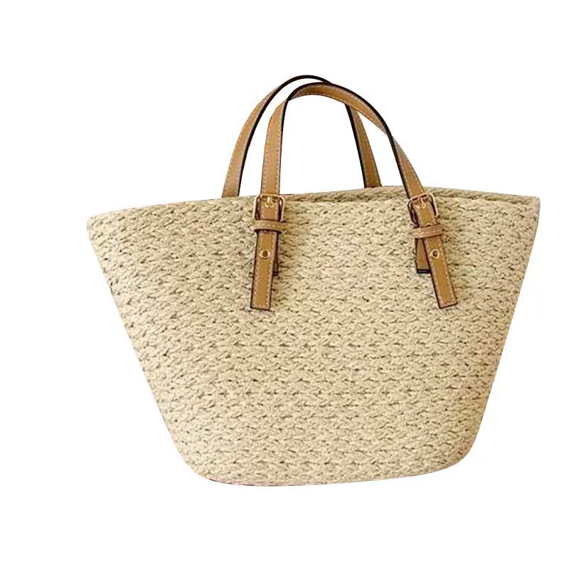 ArtisanStraw French Vintage Woven Straw Tote Bag | Minimalist Summer Handbag