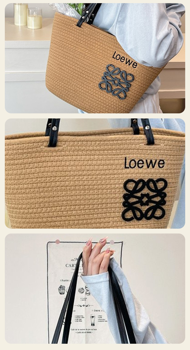 ArtisanStraw Large Woven Tote Bag | Summer Vacation Straw Shoulder Purse