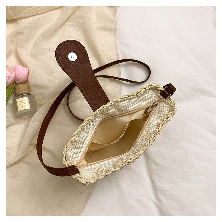 Artisanstraw Hollow-Woven Saddle Bag | Minimalist Paper Straw Crossbody