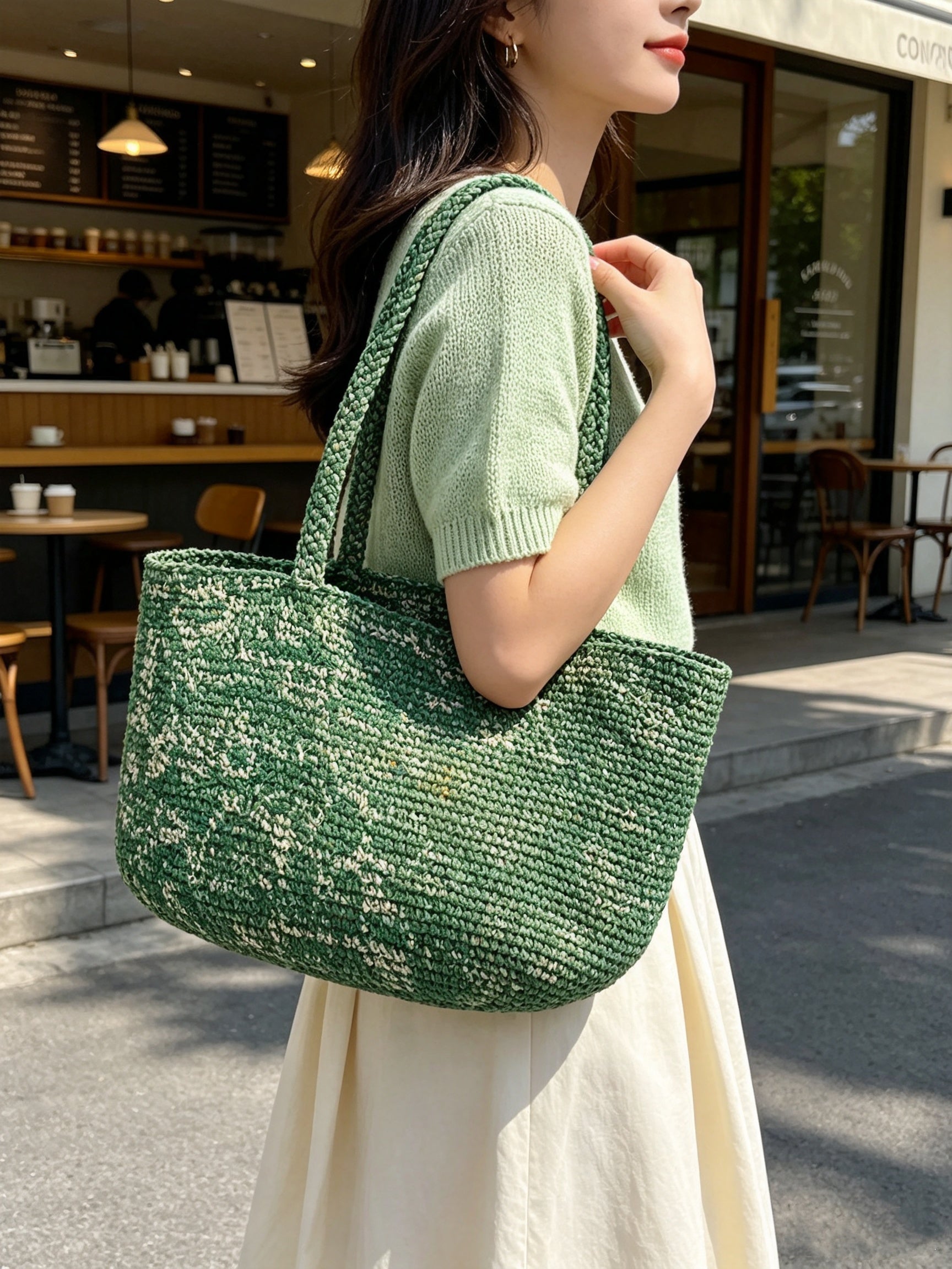 Boho Handwoven Raffia Tote Bag, Oversized Straw Summer Beach Shoulder Bag for Ladies Multiple Colors